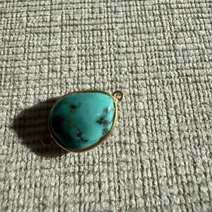 Genuine Turquoise & 18k Gold Vermeil Connector